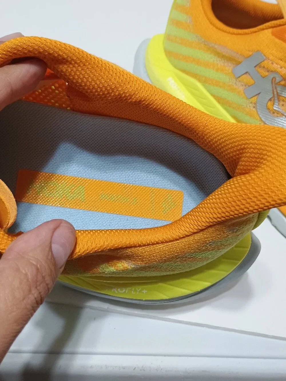 HOKA ONE ONE Mafate Speed 2 Trail Running Shoes Men’s 14 Orange Yellow - Picture 9 of 9